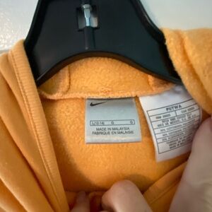 Nike Orange Pullovers Hoodie with Tag Detail